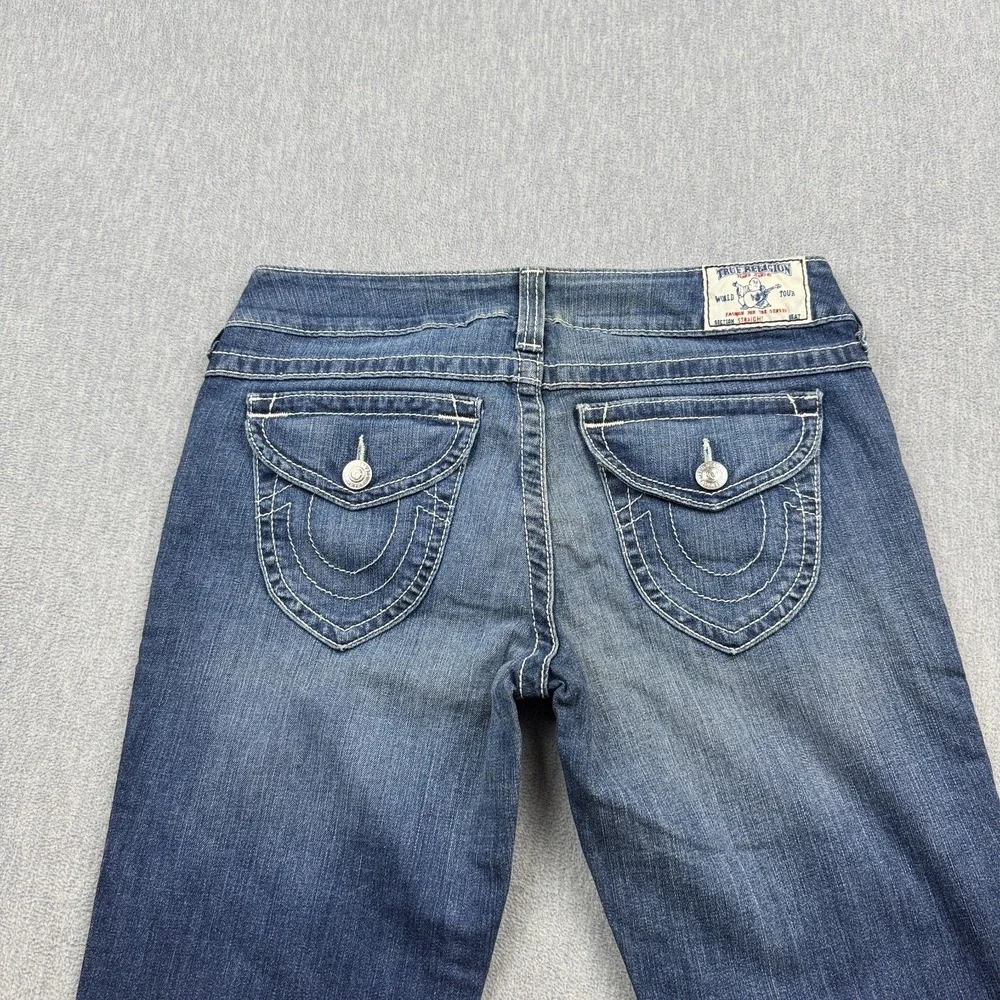 True‎ Religion Jeans Womens 32 Blue Denim Bootcut Straight Leg Made In USA Pants
